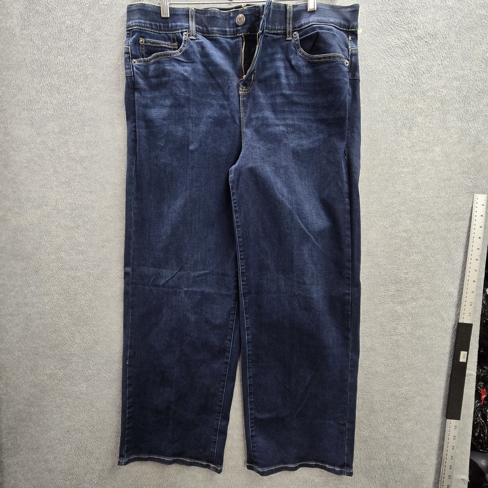 Torrid Women Jeans 18R Dark Blue Denim Wide-Leg 42585299 Bombshell Wide NWT - Picture 1 of 16